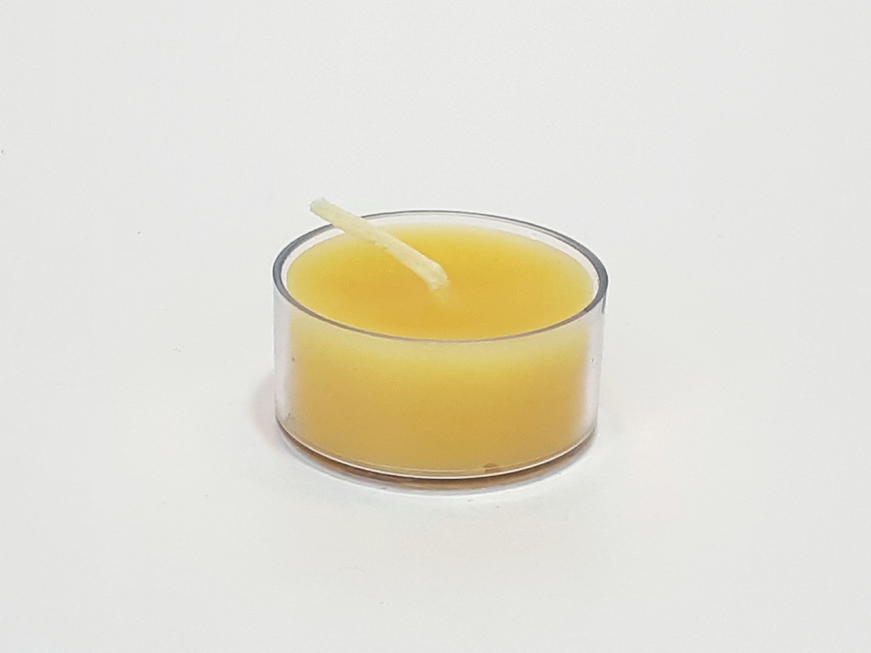 Arbutus Candle Company – Beeswax Tealight single with cup resized