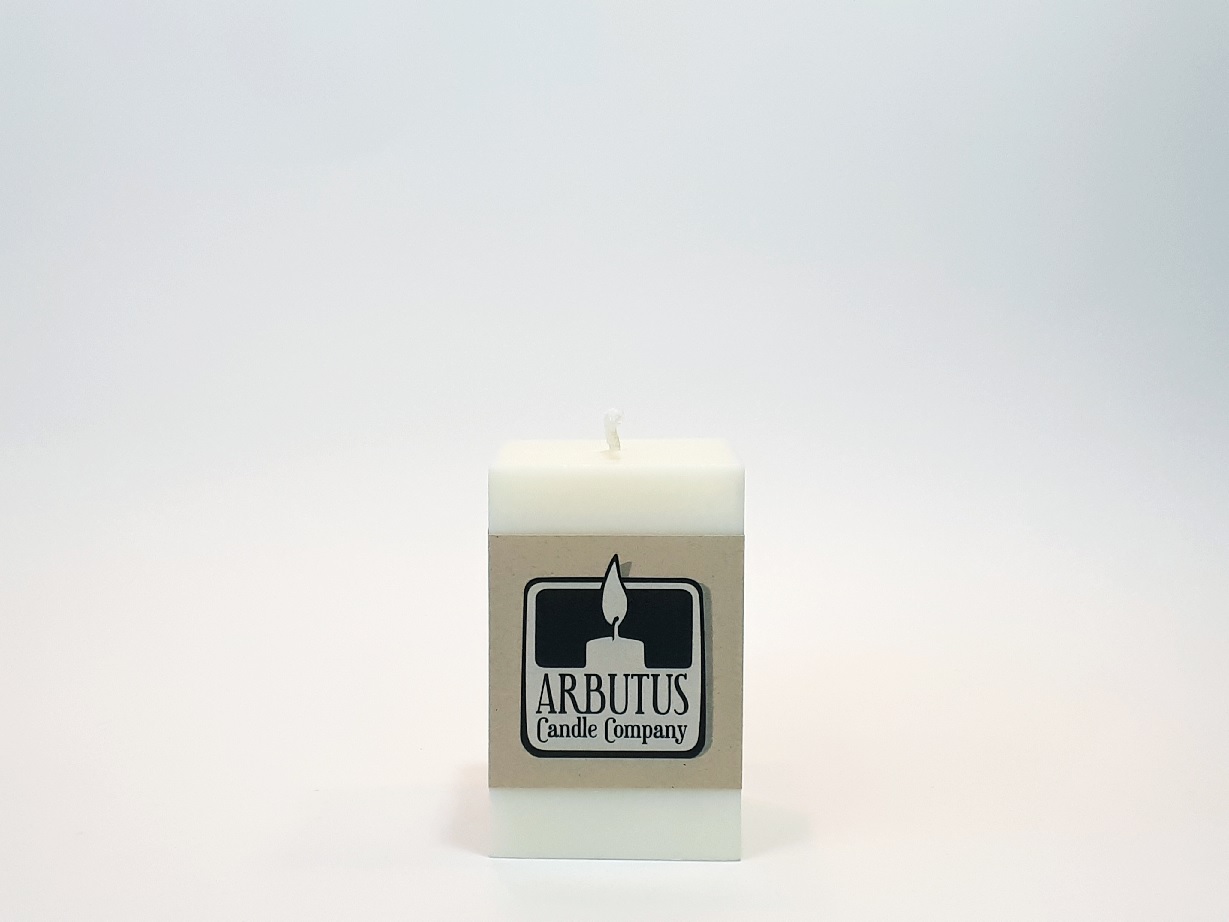 Arbutus Candle Company – Soy Wax 2.5×2.5x4in Square Pillar Candles resized