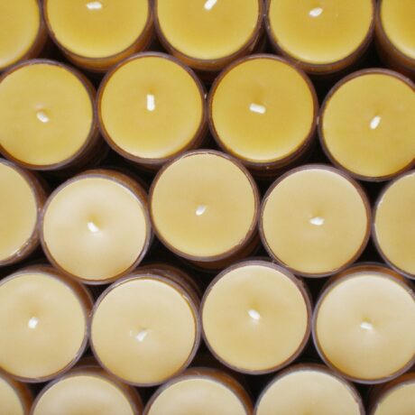 Beeswax Tealight Candles with cups bulk