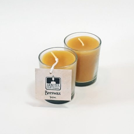 Beeswax Votive Candle in Glass Holder